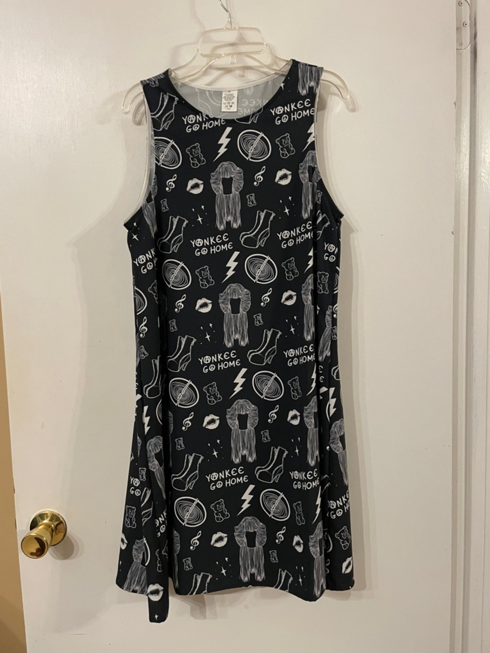 Redbubble Sleeveless Black Graphic A-Line Dress